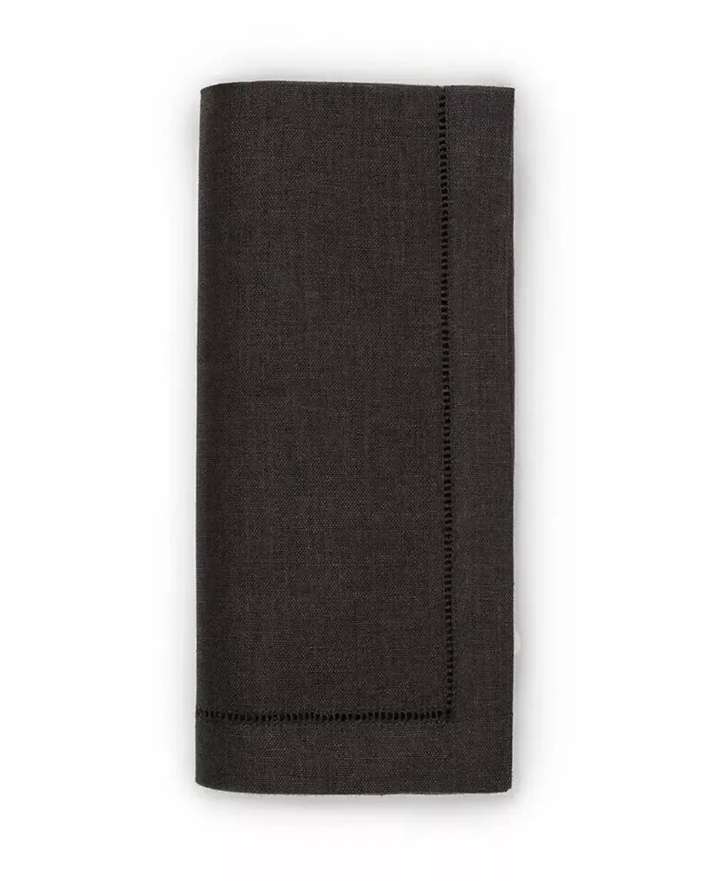 Sferra Festival Linen Placemats Set of 4 Black Hemstitched 14x20 NWT
